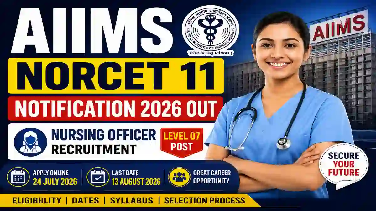 AIIMS NORCET 11 Notification 2026