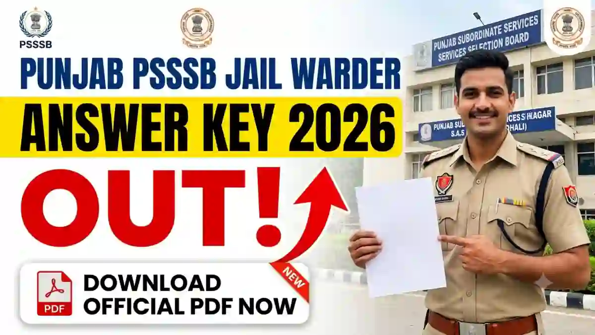 Punjab PSSSB Jail Warder Answer Key 2026