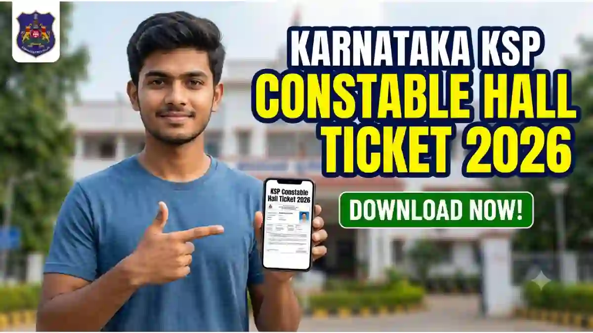 Karnataka KSP Constable Hall Ticket 2026
