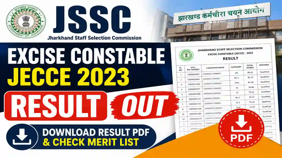 JSSC Excise Constable JECCE 2023 Result